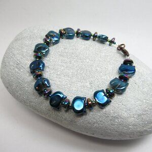 Blue Cat bead bracelet